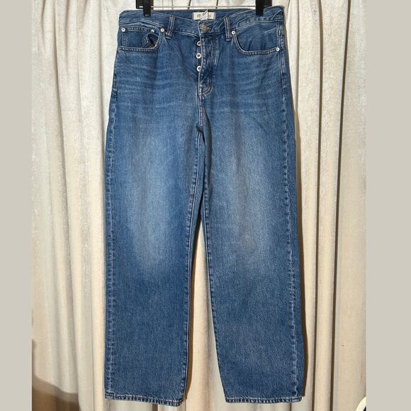 2/30 Madewell Low-Slung Straight Stoughton Wash Jeans-Size 29 - Picture 6 of 12